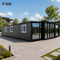 ZYBOX Maison Conteneur Extensible 40FT, Habitation Modulaire Préfabriquée, Grande Surface, Villa Portable, Conception Personnalisée, Résidence de Vacances