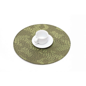 <span class=keywords><strong>Grand</strong></span> Set de Table Classique de Luxe en <span class=keywords><strong>Vinyle</strong></span> Effet Peau de Serpent, Écologique, Imperméable, Antidérapant et Isolant Thermique pour <span class=keywords><strong>Cuisine</strong></span> et Service de Fête - Product Image 3