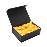 Boîtes Magnétiques Noires de Luxe en Satin pour Perruques, Emballage Personnalisé pour Extensions de Cheveux