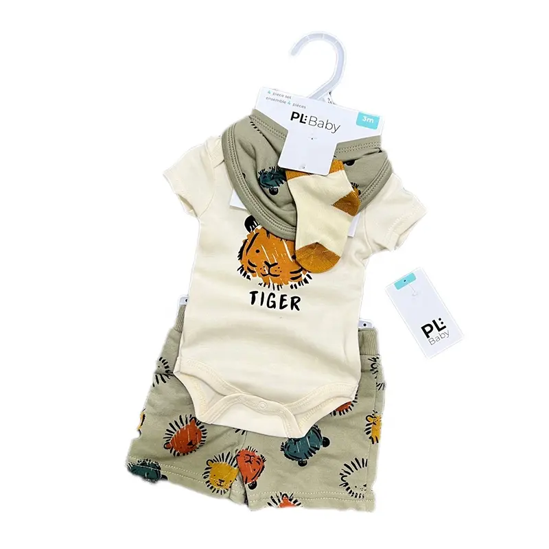 A 18 meses Beby ropa infantil Lil niños recién nacido conjunto Pantalones Bebé mameluco conjunto para niño recién nacido ropa de bebé al por mayor 3 6 9 12