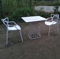 HPL blanc extérieur en métal de table/métal + tables
