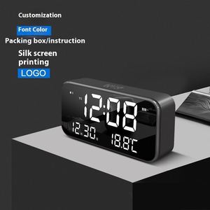 Large OLED Screen Android LED Alarm Clock Temperature Display Date/Day Multiple Alarms 7-Day Battery Life Modern Minimalist Bar - Product Image 6