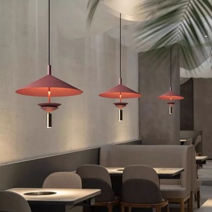 โคมไฟเพดานทรงยูเอฟโอ สไตล์นอร์ดิกมินิมอล แสง 3000K สำหรับร้านค้า บาร์ ร้านชาไข่มุก ร้านอาหาร ร้านกาแฟ - Product Image 1