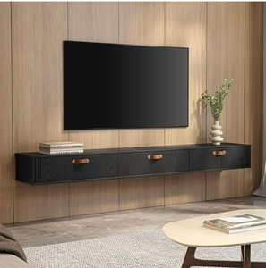 Meuble TV Flottant Moderne 65 Pouces, Console Murale en Bois, Meuble Multimédia, Étagère TV pour <span class=keywords><strong>Chambre</strong></span>, Atelier, Salon - Product Image 1