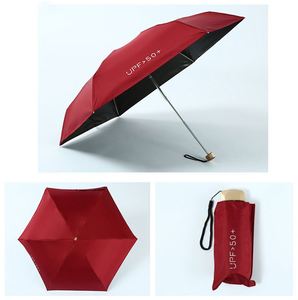 Parapluie de luxe UPF50+ 6K, léger et pliable en 5 sections, pour femme, anti-UV, mini parapluie de poche pour la pluie - Product Image 2
