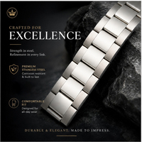 Correa de reloj de lujo de acero inoxidable plateado con centro de cerámica, correa de reloj metálica con cierre plegable, accesorios de repuesto para reloj