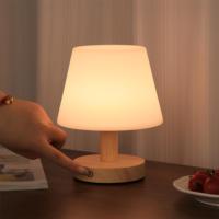 Design romantique organique simple nordique bois PE 2000mAh led tables recharge lampe veilleuses pour décor de chevet