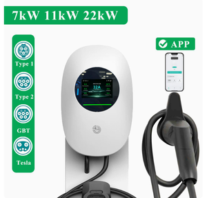 เครื่องชาร์จรถยนต์ไฟฟ้าสำหรับบ้าน 7kW 11kW 22kW แบบติดผนัง  Type2 Type1  สถานีชาร์จอัจฉริยะ สำหรับรถยนต์พลังงานใหม่ Tesla BYD - Product Image 2