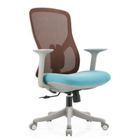 Chaise de bureau ergonomique à dossier haut, accoudoirs réglables, pivotante, design moderne, matériau en nylon