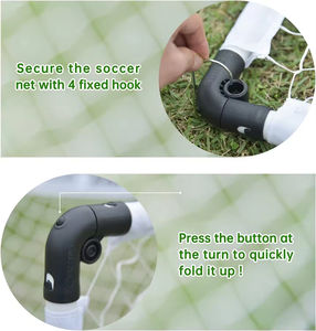 Portería de Fútbol Plegable de Alta Calidad para Entrenamiento, Redes de Fútbol Portátiles, Múltiples Tamaños + Colores - Perfecta para Juegos + Prácticas - Product Image 6