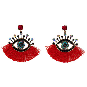 Serie malocchio alla moda in lega goccia olio grandi orecchini <span class=keywords><strong>a</strong></span> forma di occhio Cross-Border Street Photos auricolari in lega di zinco - Product Image 3