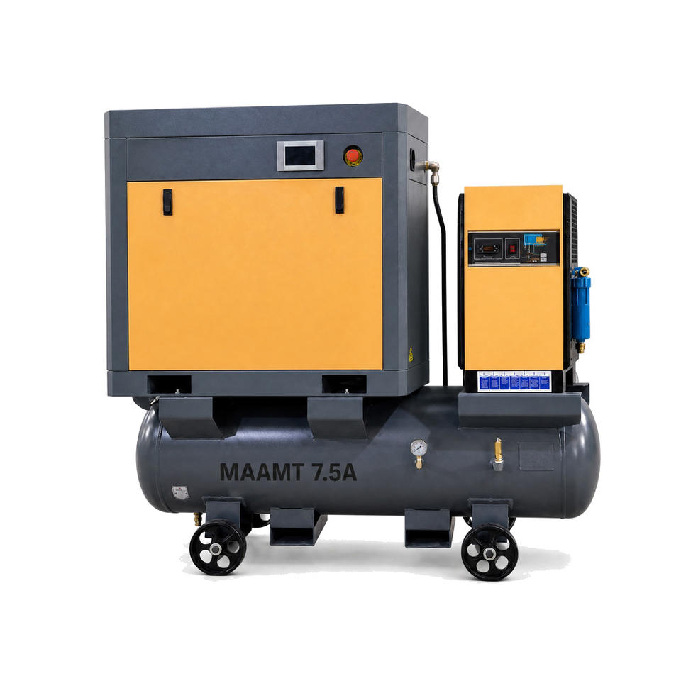 Factory Direct Rotary Screw Air Compressor 5.5kW 7.5HP Tank Mounted ...