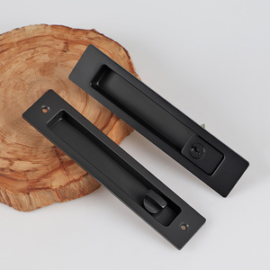 Thiết kế hiện đại vô hình Pocket <span class=keywords><strong>Door</strong></span> Lock trượt tay cầm bằng gỗ Plug-in Core Hidden cửa trượt phần cứng phòng ngủ ứng dụng - Product Image 2
