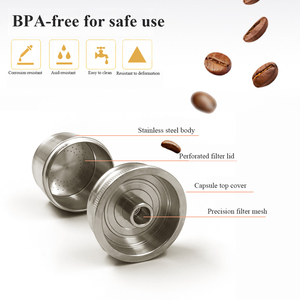 Capsule de café expresso réutilisable en acier inoxydable 304 - Coque filtrante rechargeable et recyclable pour <span class=keywords><strong>Nespresso</strong></span> Y5 Y9 - Product Image 5