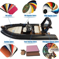 Bateau pneumatique à coque rigide en fibre de verre de luxe bon marché de 4,8 m (16 pieds) à fond en V profond