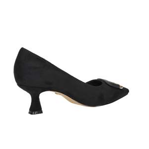 Gold & Gold Donna Decollete' GP880 Nero <b>Pumps</b> <b>Black</b> Suede Pointed Toe Low Heel Women's Shoes - Product Image 5
