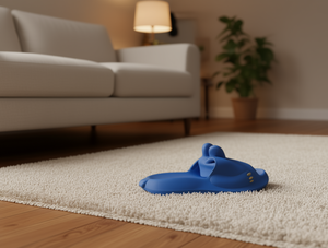 Ciabatte in PVC blu con punta aperta, antiscivolo, estive, da donna, taglia 24-35 - Product Image 2