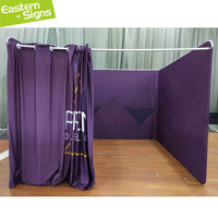 Designs personnalisés Tissu de tension en aluminium Toile de fond portable Exposition 360 Photomaton Enceinte Arche Stand Étagère