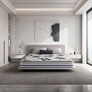 Matelas à ressorts ensachés sans colle, fermeté moyenne, housse en tissu respirant, tailles Queen et King, pour usage domestique et chambre à coucher - Product Image 1