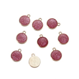 จี้โลหะผสมสีลูกกวาดทรงกลมขนาด 12 มม. สำหรับทำเครื่องประดับ - Product Image 5