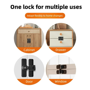 Loquet de porte à 90/180 degrés, serrures à chaîne pour porte coulissante, matériel de sécurité pour fenêtre, armoire, hôtel, maison - Product Image 6