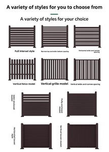 Recinzione per la privacy in lega di alluminio sigillata, per esterni, giardino, cortile, parete divisoria, barriera protettiva, ringhiera artistica per cortile - Product Image 5