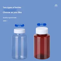 GABBY D-01 Bouteilles distributrices transparentes en plastique à grande ouverture 15-500ml PET Capsules d'échantillons de liquides solides en caoutchouc