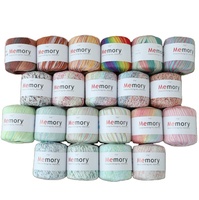 Yarn Charmkey High Quality Rainbow Color Thin Lace Cotton Yarn Crochet Yarn Set Thread For Hand Knitting Cushion