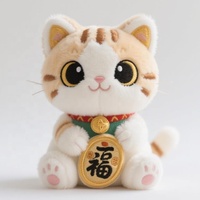 Conception personnalisée Maneki Neko chat porte-bonheur jouet mascotte mignonne animaux en peluche jouets peluches