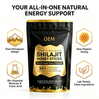Sirop de miel pur de Shilajit de l'Himalaya OEM avec miel brut et acide fulvique – Soutien énergétique naturel – 10 sirops pour adultes