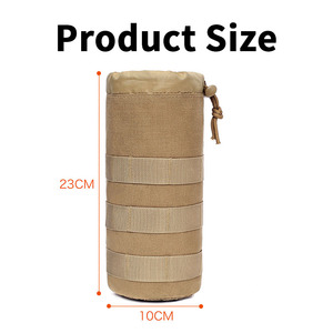 Pochette de transport pour bouteille d'eau sportive en nylon améliorée - Support tactique Molle à cordon de serrage, pochettes de randonnée en maille pour hydratation, lot de 2 - Product Image 6