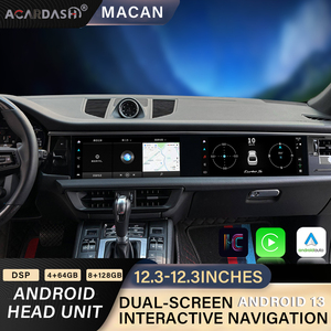 <span class=keywords><strong>ACAR</strong></span> 12,3-Zoll Dual-Screen Upgrade 8G+256G Autoradio-Audiosystem mit Carplay für Porsche Macan 2018-2024 RHD <span class=keywords><strong>Auto</strong></span>-Multimediaplayer - Product Image 1