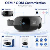 Masajeador Ocular Inalámbrico con Compresa Caliente, Masaje Puntual, Alivio para el Sueño, Estuche Portátil, Relajante para el Hogar y la Oficina