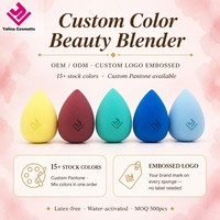 Spons Kecantikan Bebas Lateks untuk Makeup, Blender Telur Lembut untuk Foundation Cair, Dapat Digunakan Basah dan Kering, Logo, Warna, dan Kemasan Dapat Disesuaikan, OEM