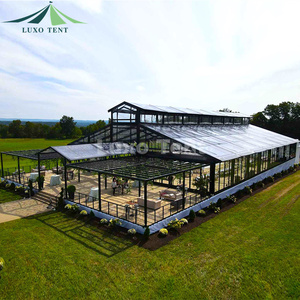 Lớn Công SuấT 500 Mega Lều đen khung marquee đám cưới hôn nhân lều với tường kính Oriental đỉnh atrium lều cho đám cưới - Product Image 1