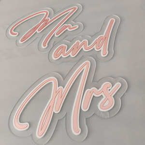 Letrero de Nombre Acrílico en Oro Rosa Personalizado, Placa de Nombre Acrílica 3D en Capas para Boda, Compromiso, Cumpleaños, Decoración de Puerta de Dormitorio para Niñas - Product Image 1