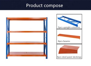 Rak Kawat Baja 5 Lapis 100-500 kg, Ringan, Tanpa Baut, Dapat Ditumpuk, untuk Gudang/Rak Shuttle dengan Perlindungan Anti Korosi - Product Image 5
