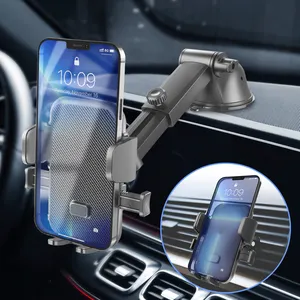 Universele 3 In 1 One-Touch Cradle Auto Telefoon Houder Air Vent Passen Zuignap Mobiele Telefoon Standhouder in Auto Dashboard