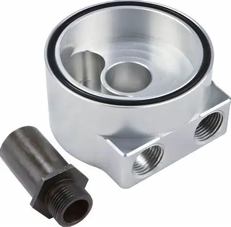 CNC Billet Aluminium eloxiert Druckguss Dieselöl filter Bypass Adapter Relocation Housing Kits