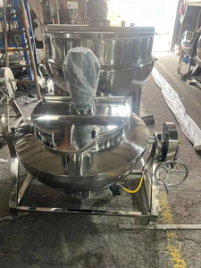 50 lít thương mại thép không gỉ 304 tiltable sưởi ấm khí trọng ấm đun nước nấu ăn nồi với mixer - Product Image 4