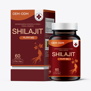 Capsules de résine de shilajit et d'algues marines Wright Life, personnalisables en OEM, améliorent l'immunité, favorisent la croissance des cheveux, compléments alimentaires, 60 unités, 2 par jour pour adultes - Product Image 1