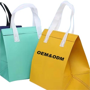 Muestra gratuita, bolsa térmica para el almuerzo, económica, ultrasónica, reciclada, personalizada, laminada, de polipropileno no tejido, aislada. - Product Image 1