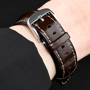 Cinturino per Orologio in Vera Pelle Liscia Imbottita con Sgancio Rapido per <span class=keywords><strong>Huawei</strong></span> - Product Image 5