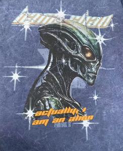 Camiseta de algodón 100% personalizada para hombre, técnica de lavado ácido con patrón sólido, estampado en negrita, <span class=keywords><strong>estilo</strong></span> Formal, serigrafía pesada de talla grande - Product Image 3