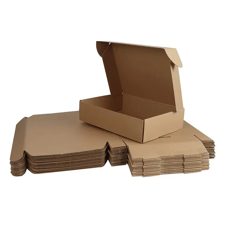 カスタムロゴブラウンキャットリッタークラフトギフトクラフト紙ミディアムパッケージボックス配送メーラー段ボールカートンボックス