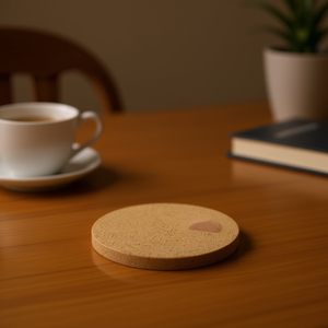 ILAN Round <b>Cork</b> <b>Coaster</b> 30Cm With Adhesive For Table Protection - Product Image 2
