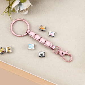 Portachiavi Personalizzati Multicolore all'Ingrosso, Serie di Charm in Acciaio Inox Italiani per Bracciali Fai-da-Te da 9mm, Gioielli alla Moda - Product Image 2