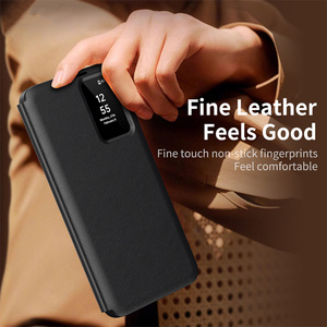 Casing Dompet Kulit PU Lipat Nirkabel Smart View Windows Resmi Original untuk Samsung S26 S25 S24 S23 Plus Ultra Edge - Product Image 5