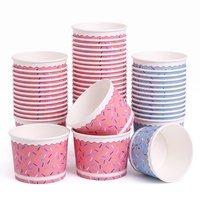 Gobelets en papier personnalisés de qualité supérieure pour la vente en gros, pour gelato, crème glacée, desserts, emballages alimentaires à emporter, 3oz, 4oz, 5oz, 6oz, 8oz, 12oz