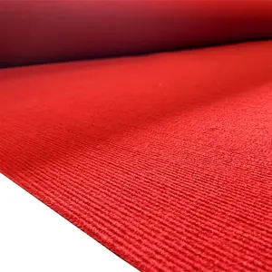 100% Polyester stripe carpet for indoor outdoor, Needle punch single rib carpet, Anti-slip texture huge carpet